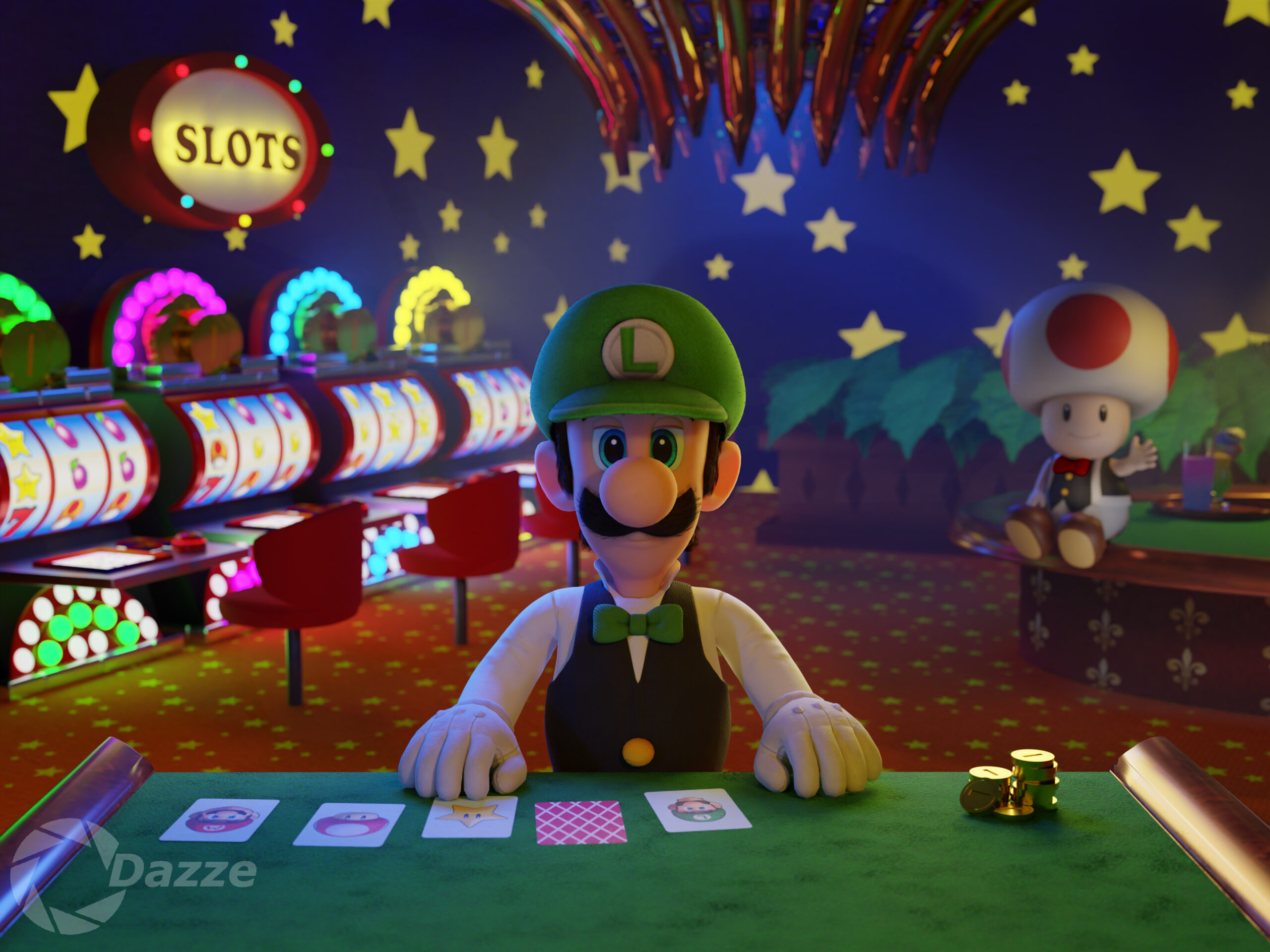 mini-jeu vidéo poker Super Mario 64